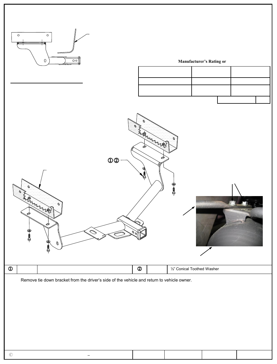 Draw-Tite 75766 MAX-FRAME RECEIVER User Manual | 3 pages