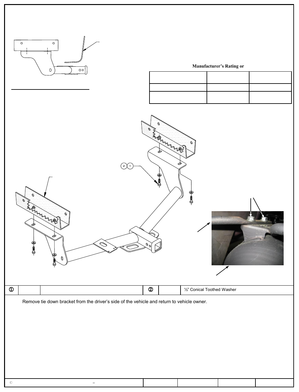 Draw-Tite 75432 MAX-FRAME RECEIVER User Manual | 3 pages