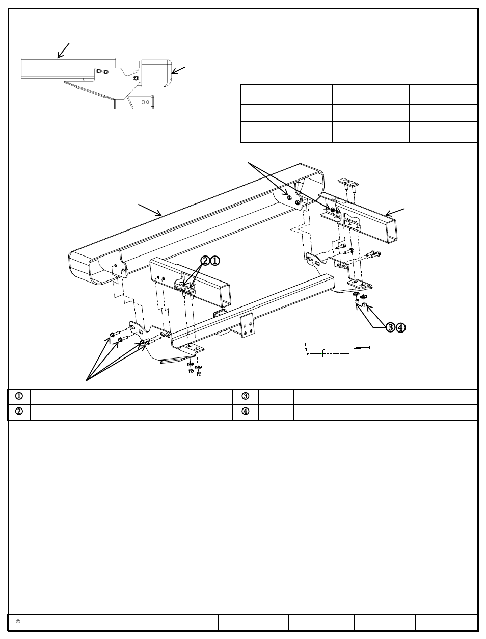 Draw-Tite 75730 MAX-FRAME RECEIVER User Manual | 3 pages
