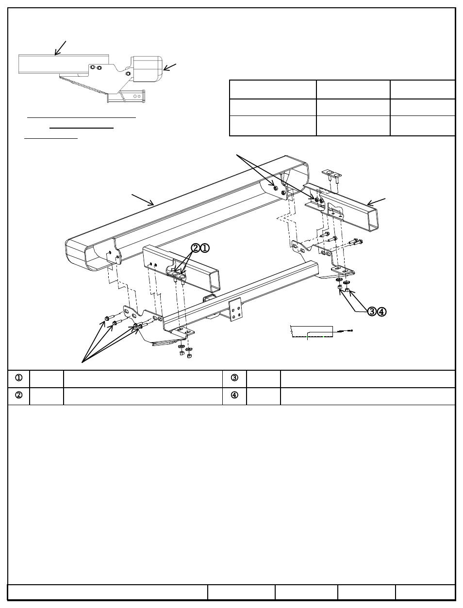 Slide number 3, Instrucciones de instalación, Toyota hilux | Números de partes, Nota: tornillos iguales ambos lados | Draw-Tite 75730 MAX-FRAME RECEIVER User Manual | Page 3 / 3