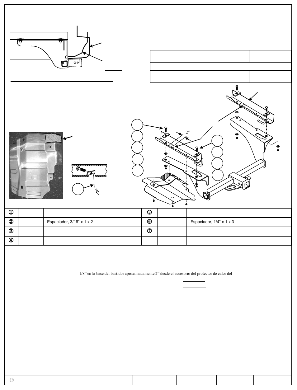 Instrucciones de instalación | Draw-Tite 75673 MAX-FRAME RECEIVER User Manual | Page 3 / 3