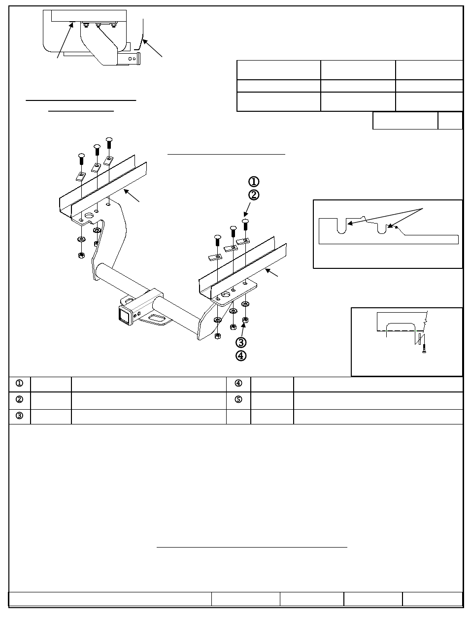 Slide number 3, Instrucciones de instalación, Subaru forester | Números de partes, Figura 1, Placa protectora | Draw-Tite 75876 MAX-FRAME RECEIVER User Manual | Page 3 / 3