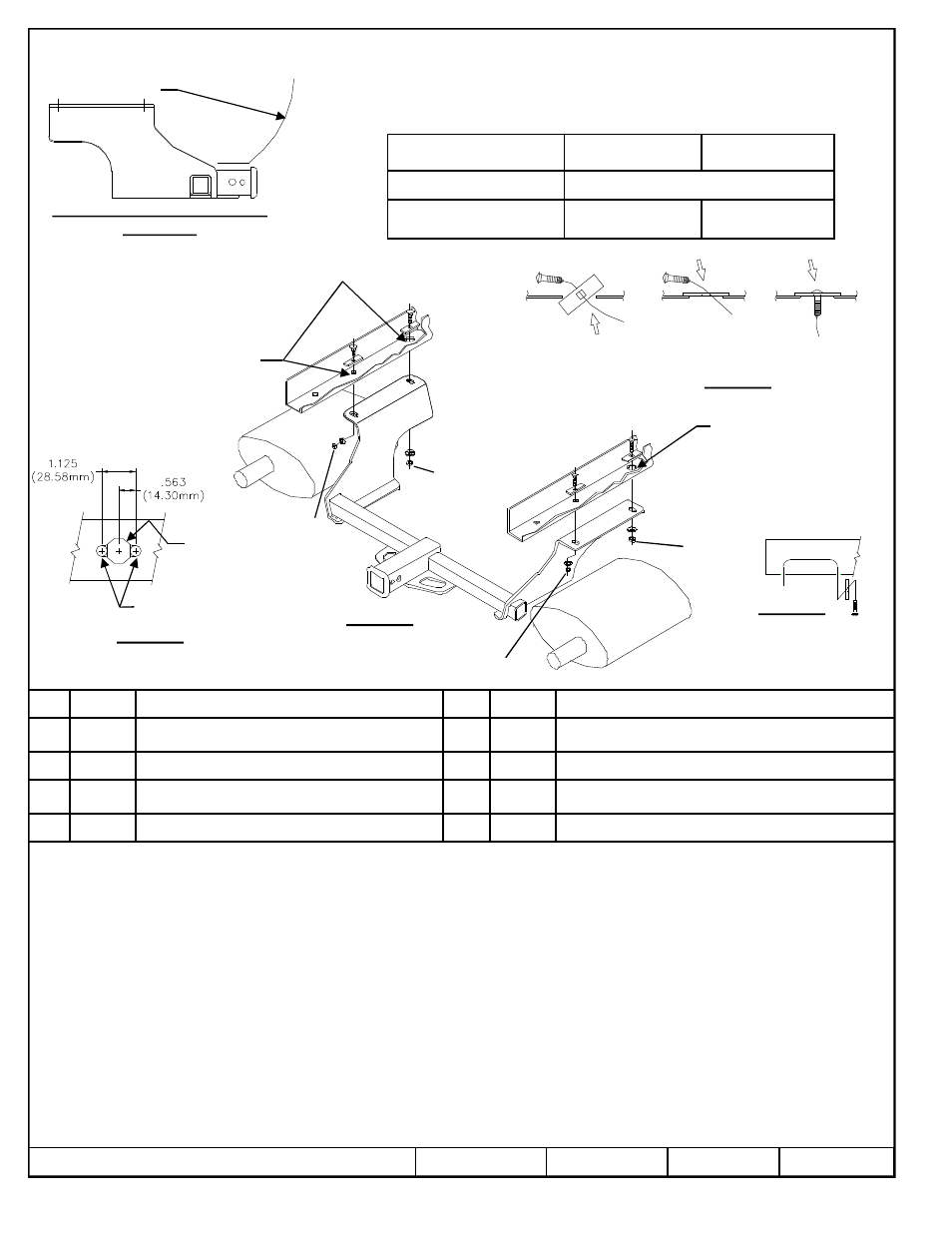 Instructions d’installation, Subaru forester, Numéros de pièces | Draw-Tite 75650 MAX-FRAME RECEIVER User Manual | Page 2 / 3
