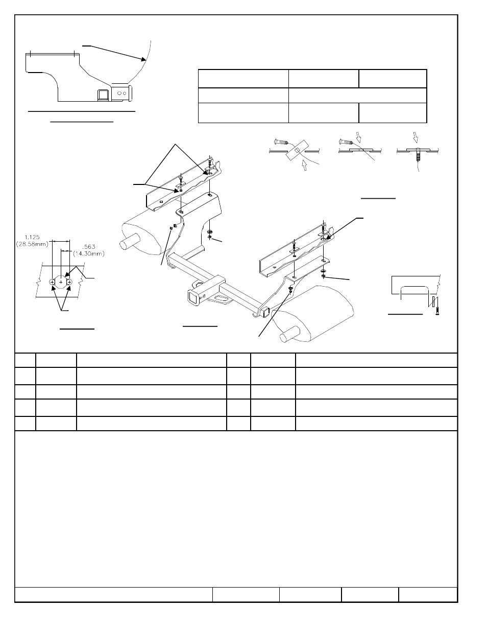Instrucciones de instalación, Subaru forester, Números de partes | Draw-Tite 75650 MAX-FRAME RECEIVER User Manual | Page 3 / 3