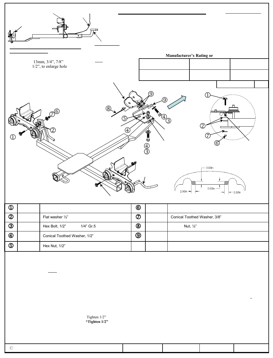 Draw-Tite 36762 FRAME HITCH User Manual | 3 pages