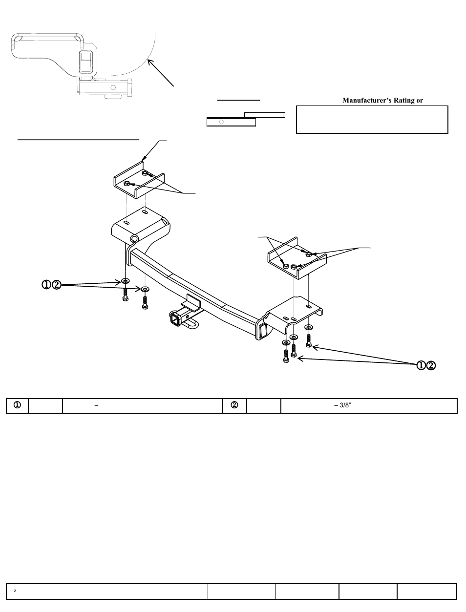 Draw-Tite 36510 FRAME HITCH User Manual | 3 pages