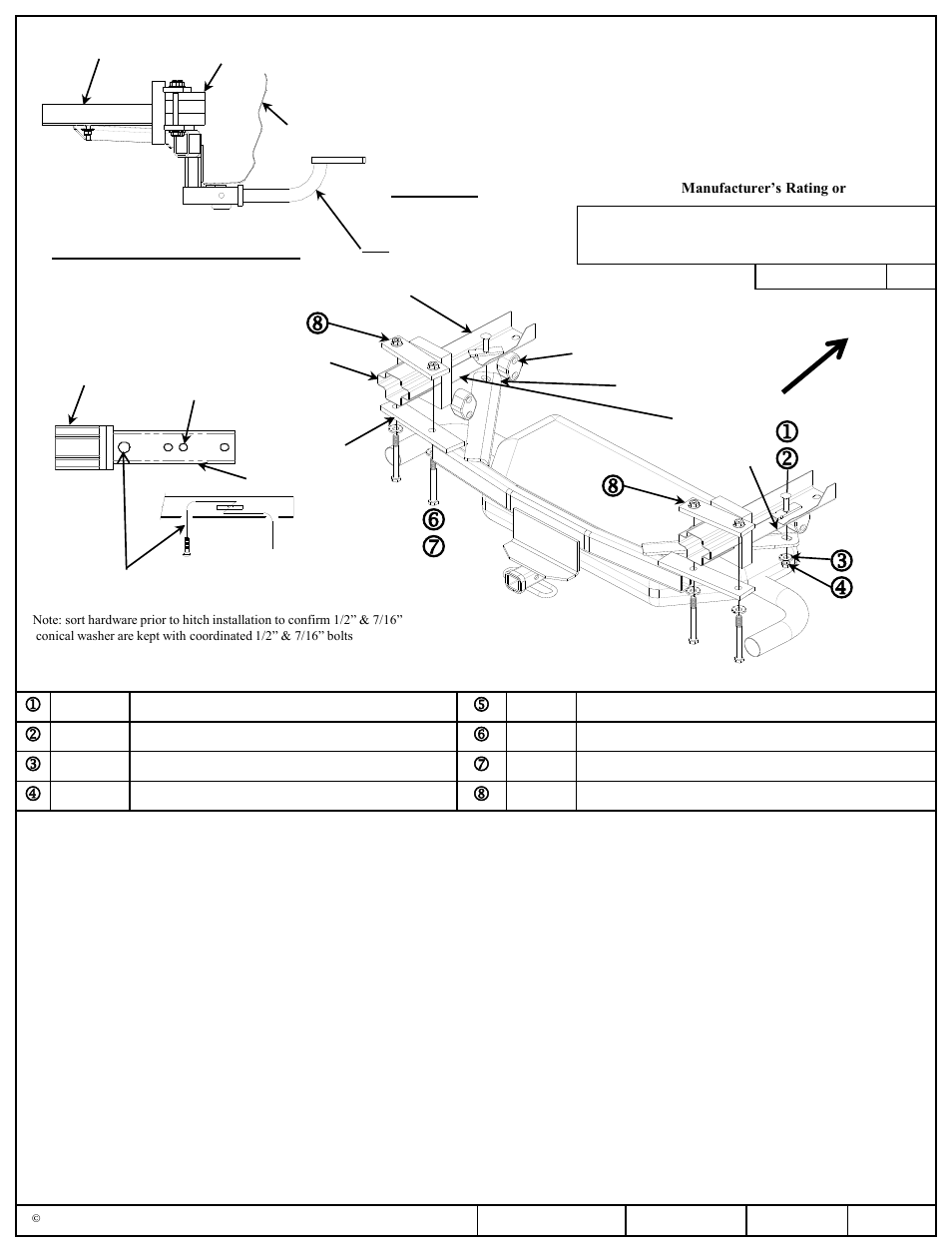 Draw-Tite 36528 FRAME HITCH User Manual | 3 pages