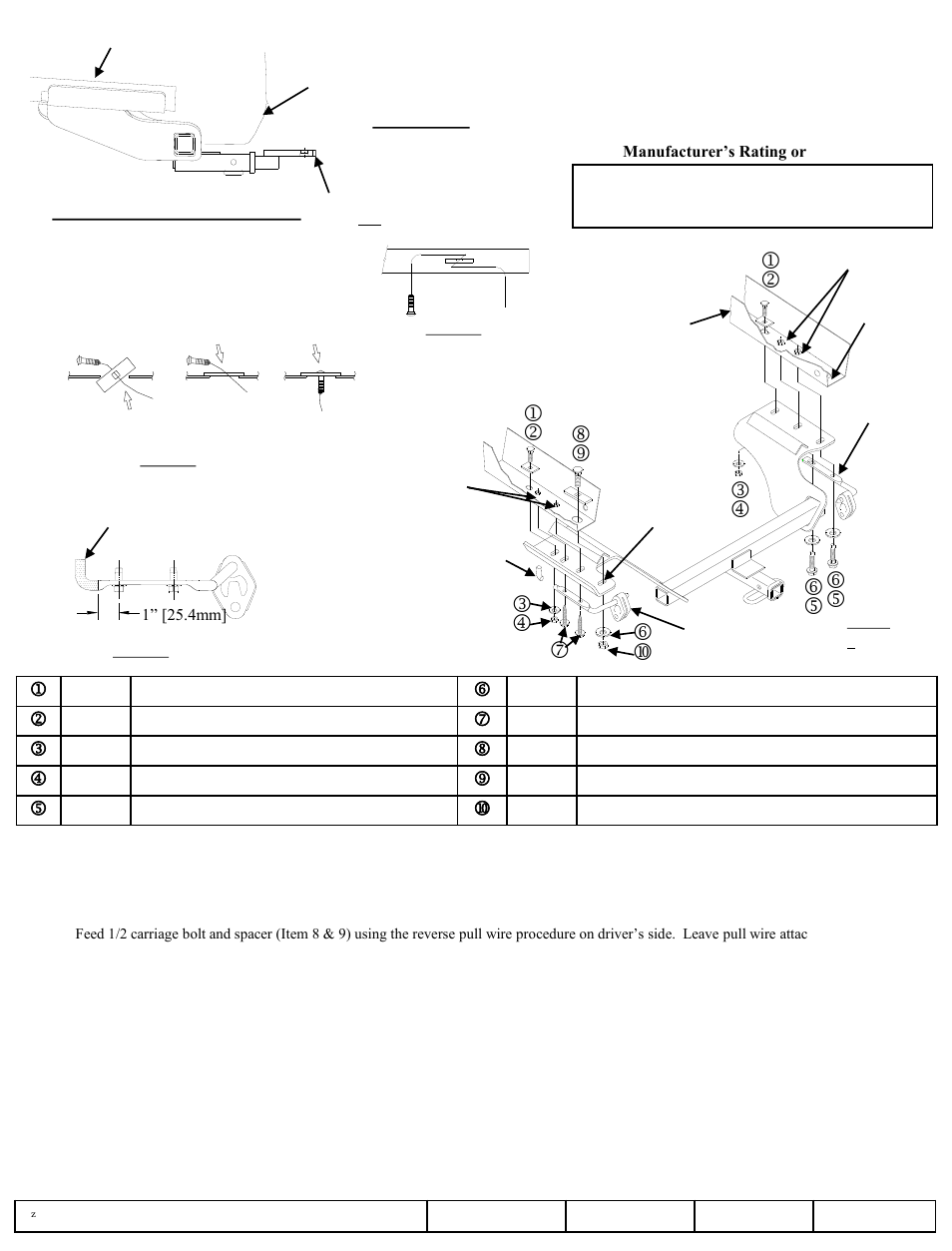 Draw-Tite 36477 FRAME HITCH User Manual | 3 pages