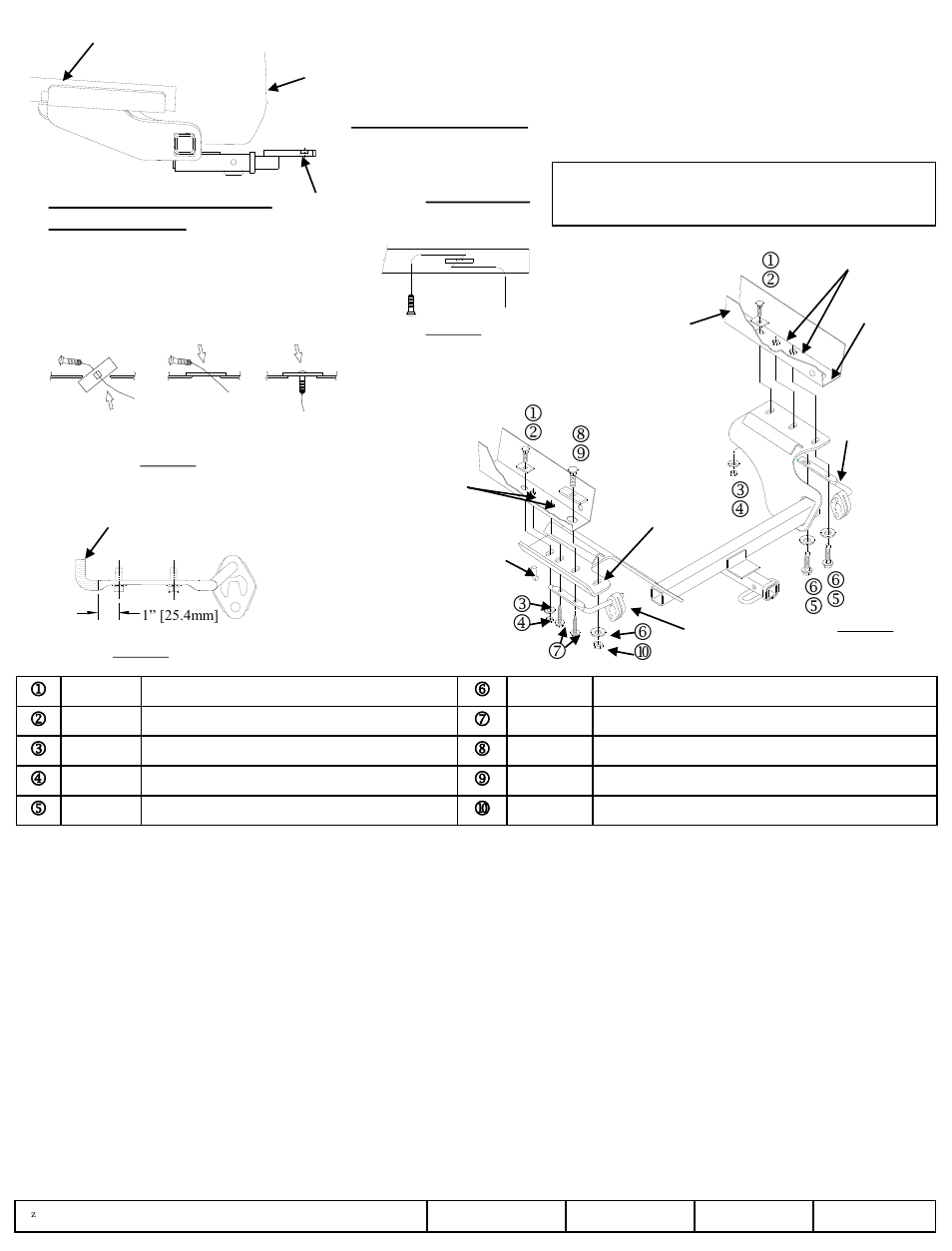 Instrucciones de instalación, Lincoln mks, Números de partes | Draw-Tite 36477 FRAME HITCH User Manual | Page 3 / 3