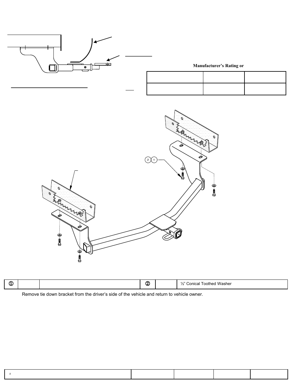 Draw-Tite 36490 FRAME HITCH User Manual | 3 pages