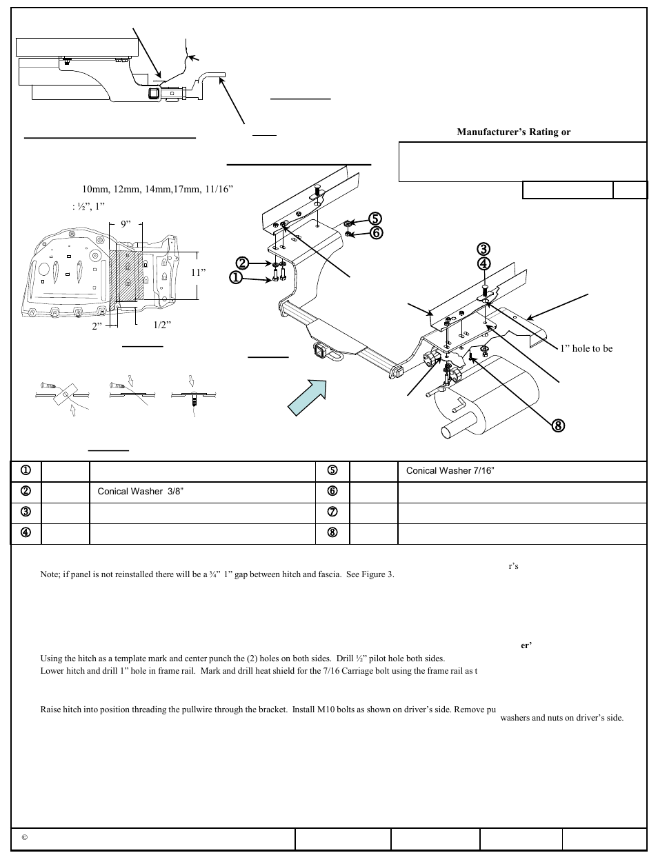 Draw-Tite 36540 FRAME HITCH User Manual | 6 pages