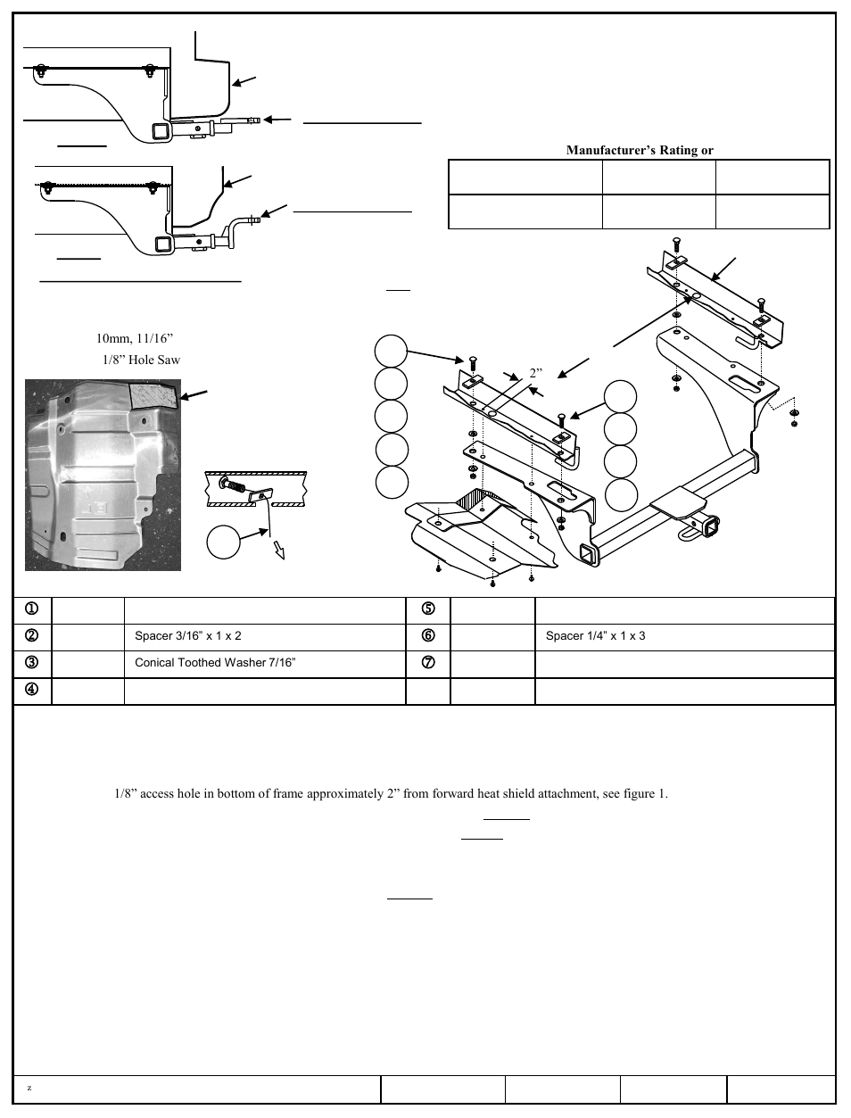 Draw-Tite 36493 FRAME HITCH User Manual | 3 pages
