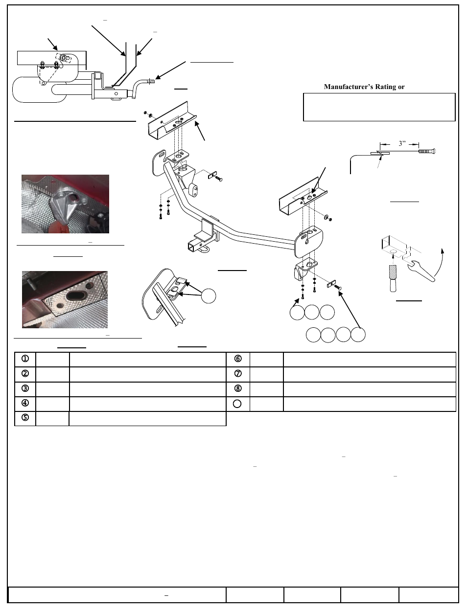 Draw-Tite 24872 SPORTFRAME HITCH User Manual | 3 pages
