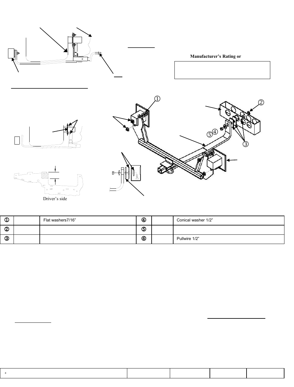 Draw-Tite 24857 SPORTFRAME HITCH User Manual | 3 pages