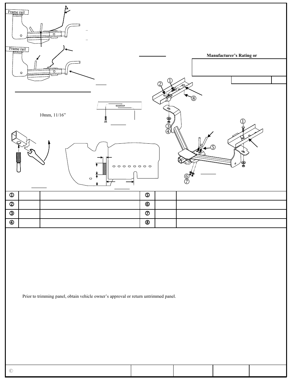 Draw-Tite 24899 SPORTFRAME HITCH User Manual | 3 pages