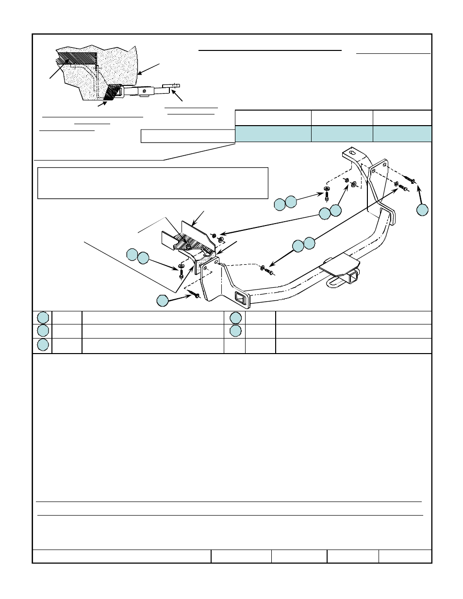 Instructions d’installation, Honda accord crosstour, Numéros de pièces | Draw-Tite 24852 SPORTFRAME HITCH User Manual | Page 3 / 6