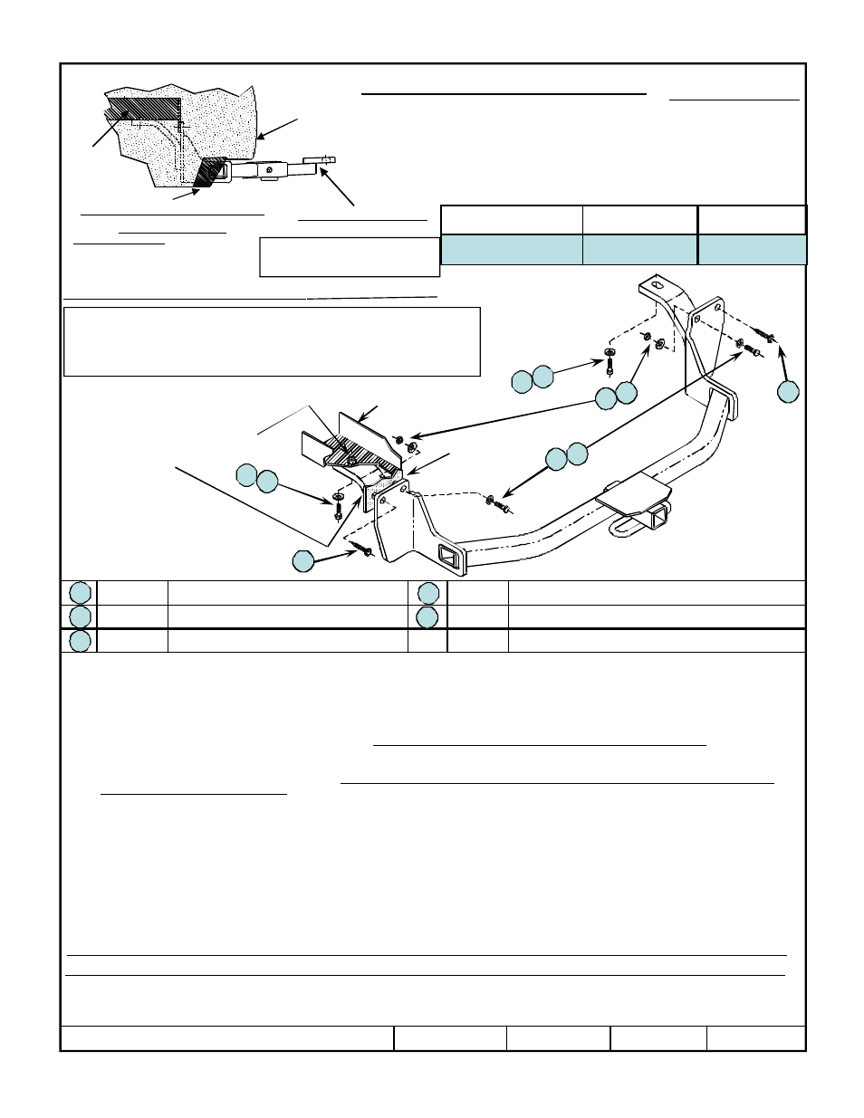 Instrucciones de instalación, Honda accord crosstour, Números de partes | El enganche se muestra en la posición correcta | Draw-Tite 24852 SPORTFRAME HITCH User Manual | Page 5 / 6