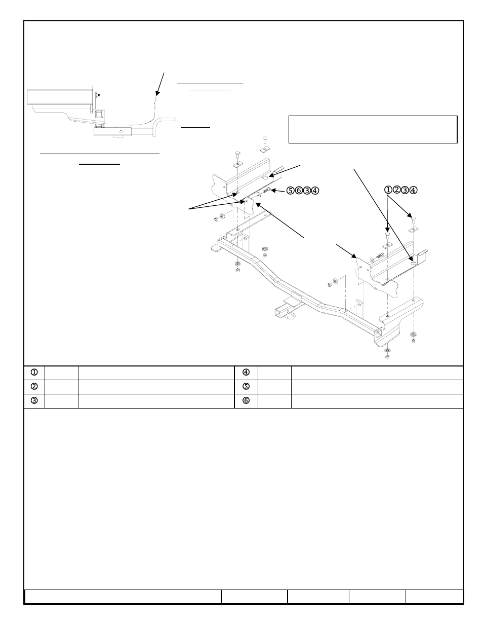 Instructions d’installation, Mazda 6, Numéros de pièces | Draw-Tite 24832 SPORTFRAME HITCH User Manual | Page 2 / 3