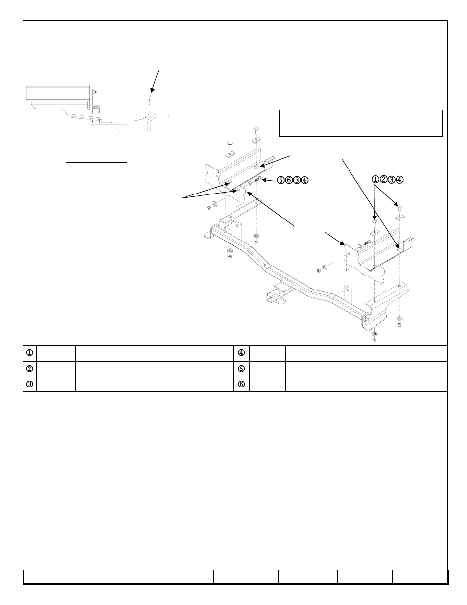 Instrucciones de instalación, Mazda 6, Números de partes | Draw-Tite 24832 SPORTFRAME HITCH User Manual | Page 3 / 3