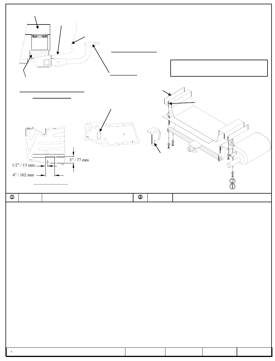 Instrucciones de instalación, Lexus hs 250h, Números de partes | Draw-Tite 24860 SPORTFRAME HITCH User Manual | Page 3 / 3