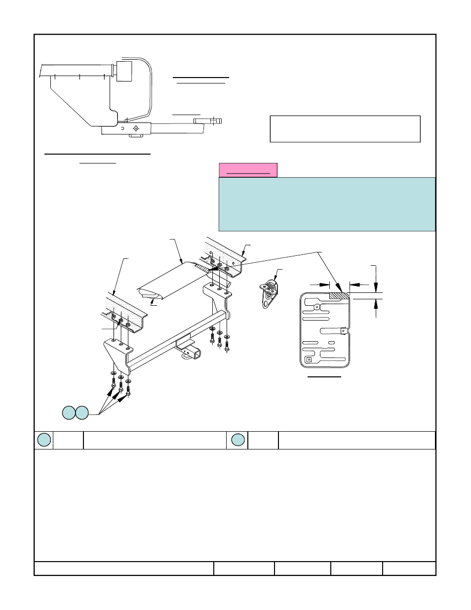 Instructions d’installation, Mitsubishi outlander, Numéros de pièces | Draw-Tite 24732 SPORTFRAME HITCH User Manual | Page 2 / 3