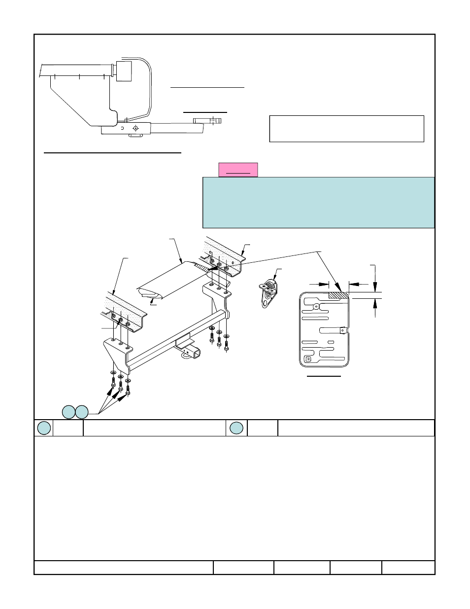 Instrucciones de instalación, Mitsubishi outlander, Números de partes | Draw-Tite 24732 SPORTFRAME HITCH User Manual | Page 3 / 3