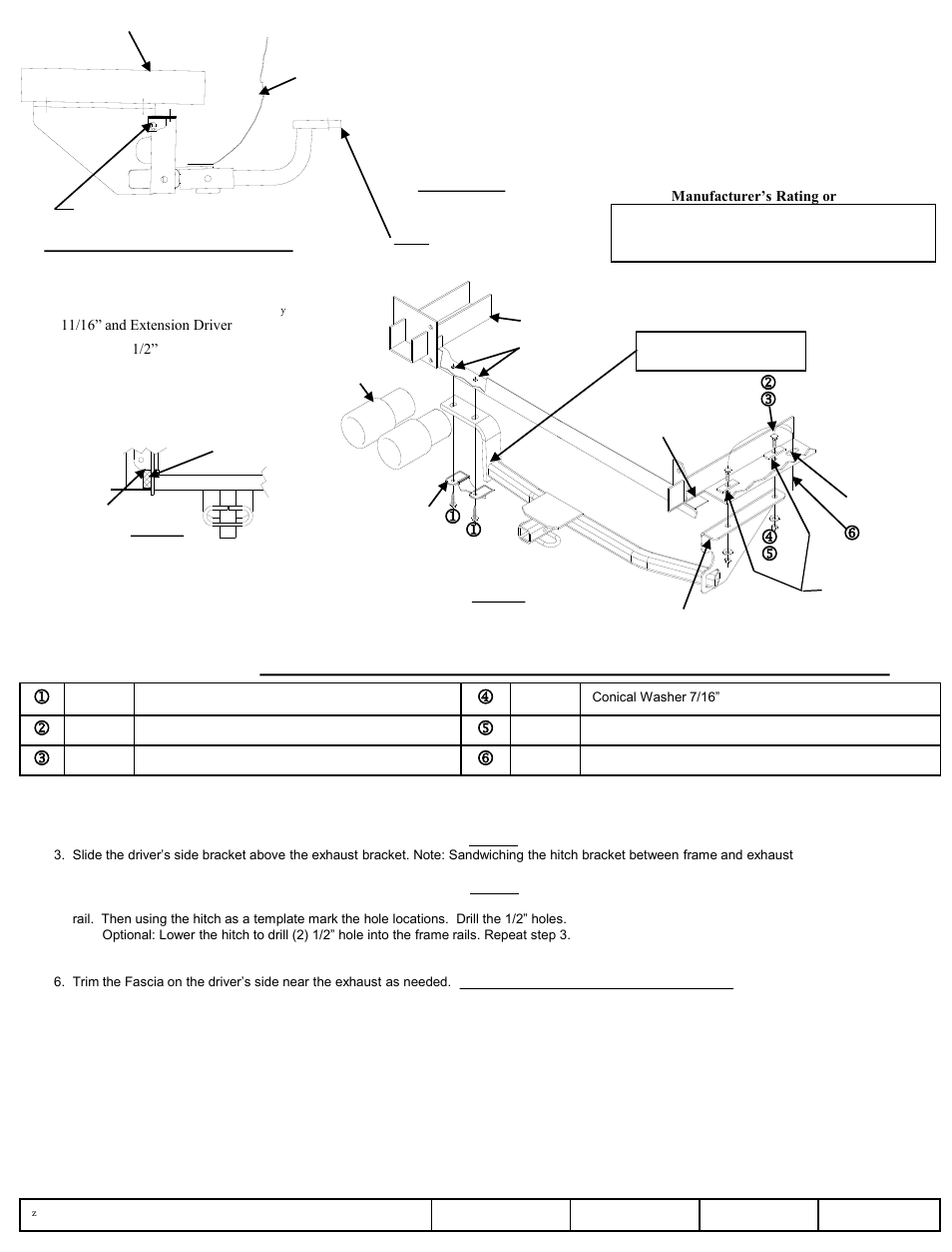 Draw-Tite 24848 SPORTFRAME HITCH User Manual | 3 pages