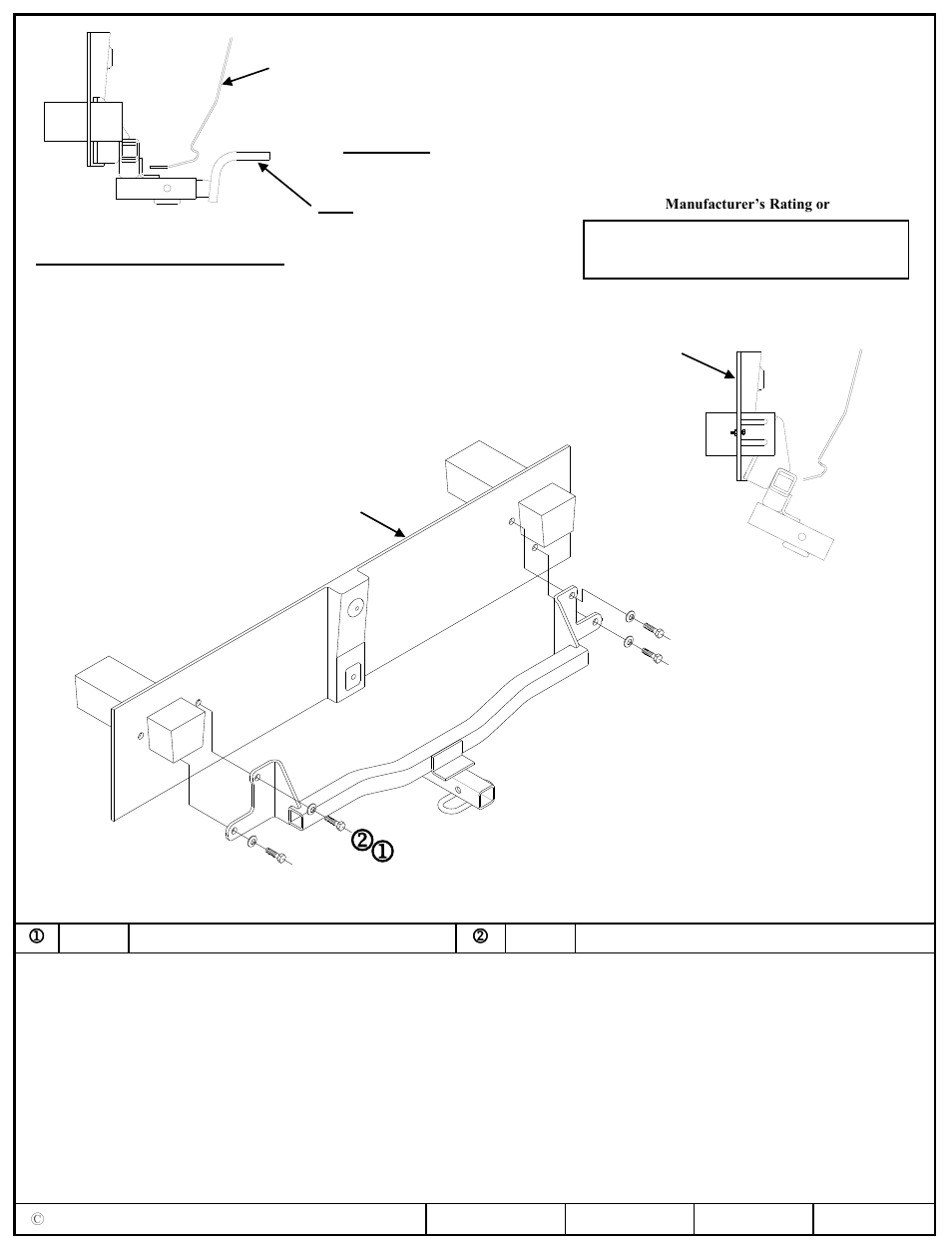 Draw-Tite 24889 SPORTFRAME HITCH User Manual | 3 pages