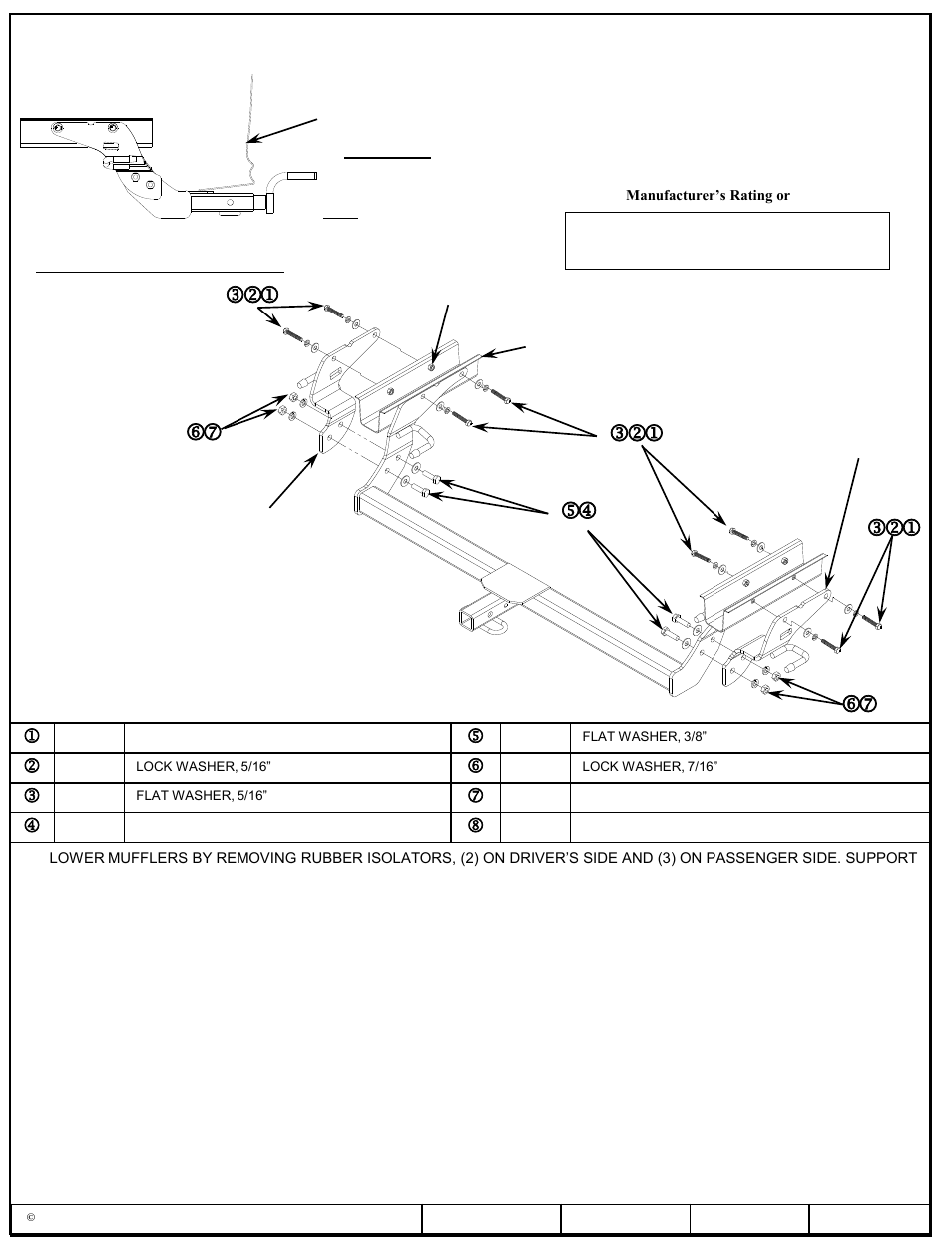 Draw-Tite 24870 SPORTFRAME HITCH User Manual | 3 pages