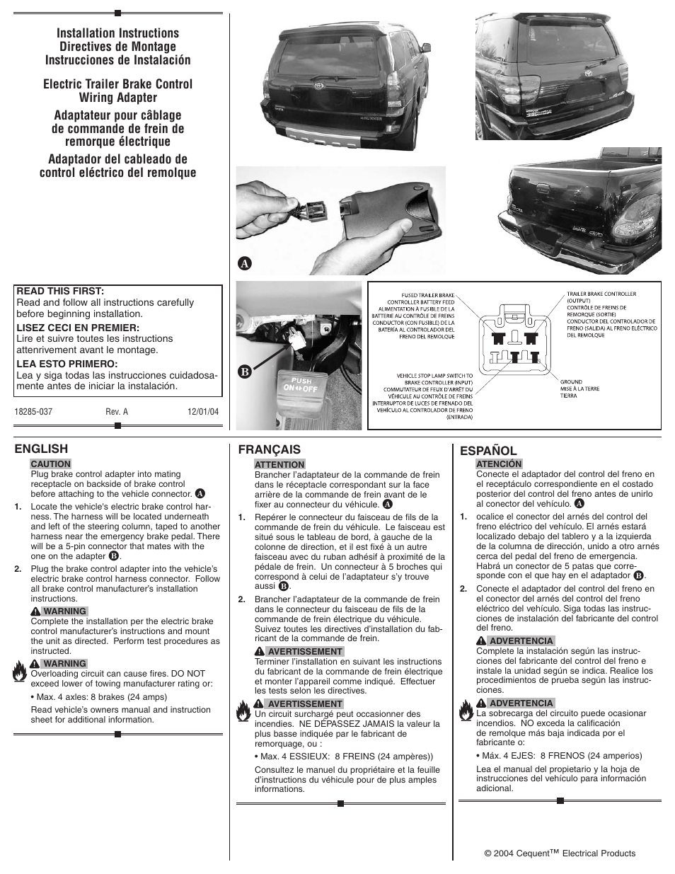 Draw-Tite 22285 PROPORTIONAL WIRING ADAPTER User Manual | 1 page