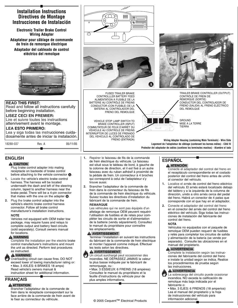 Draw-Tite 22288 PROPORTIONAL WIRING ADAPTER User Manual | 1 page