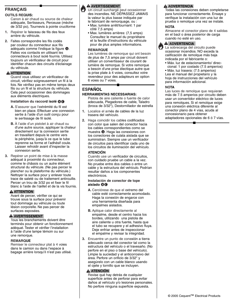 Draw-Tite 20252 4-FLAT WIRING KIT User Manual | Page 2 / 2