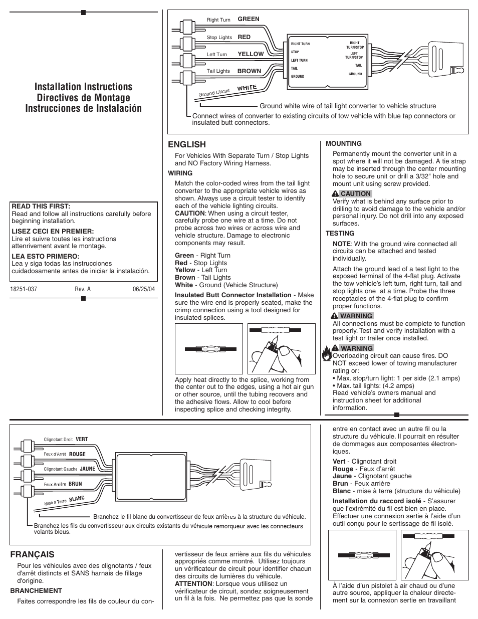 Draw-Tite 20251 4-FLAT WIRING KIT User Manual | 2 pages