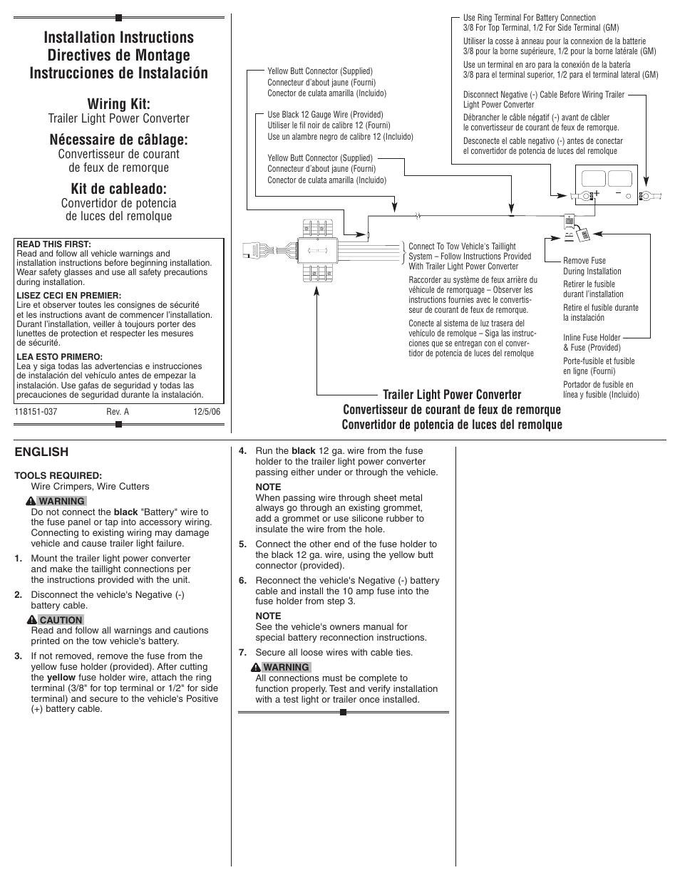 Draw-Tite 118151 MODULITE WIRING KIT User Manual | 2 pages