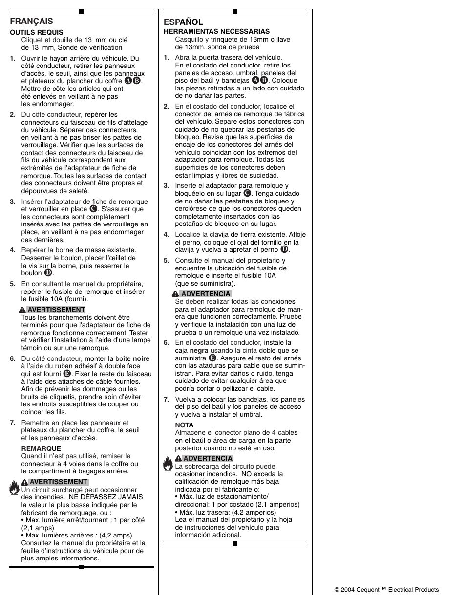 Draw-Tite 118248 OEM WIRING HARNESS User Manual | Page 2 / 2