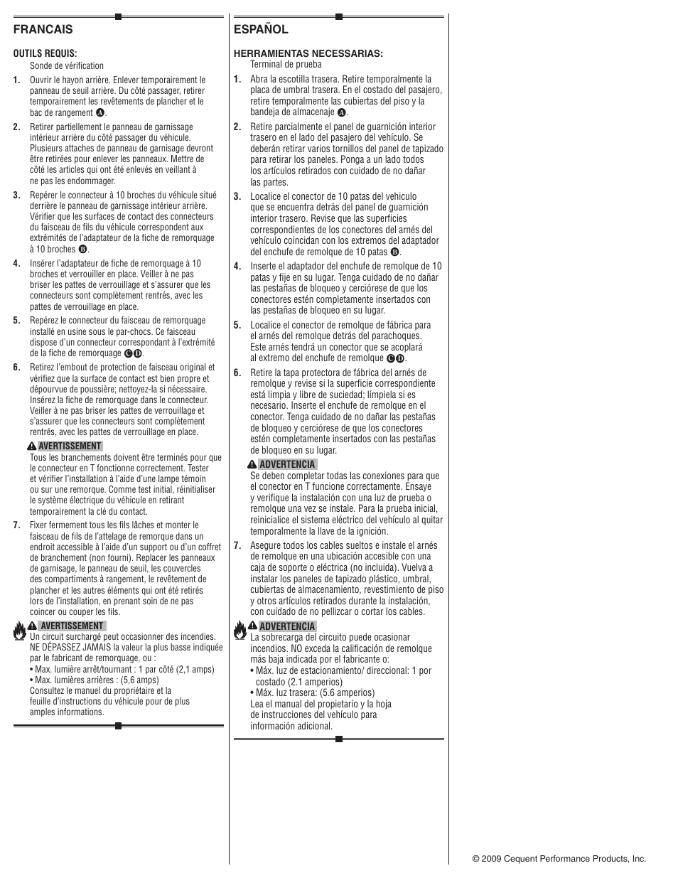 Draw-Tite 118255 OEM WIRING HARNESS User Manual | Page 2 / 2