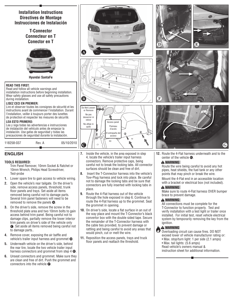 Draw-Tite 118258 OEM WIRING HARNESS User Manual | 2 pages
