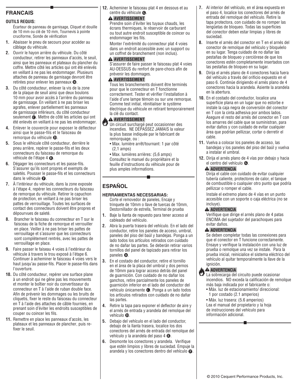 Draw-Tite 118258 OEM WIRING HARNESS User Manual | Page 2 / 2