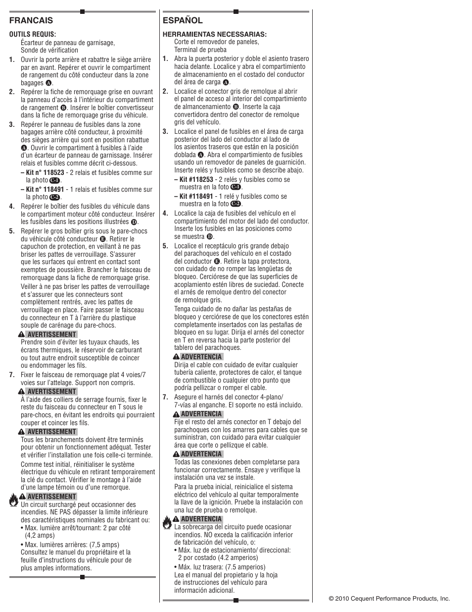 Draw-Tite 118253 OEM WIRING HARNESS User Manual | Page 2 / 2
