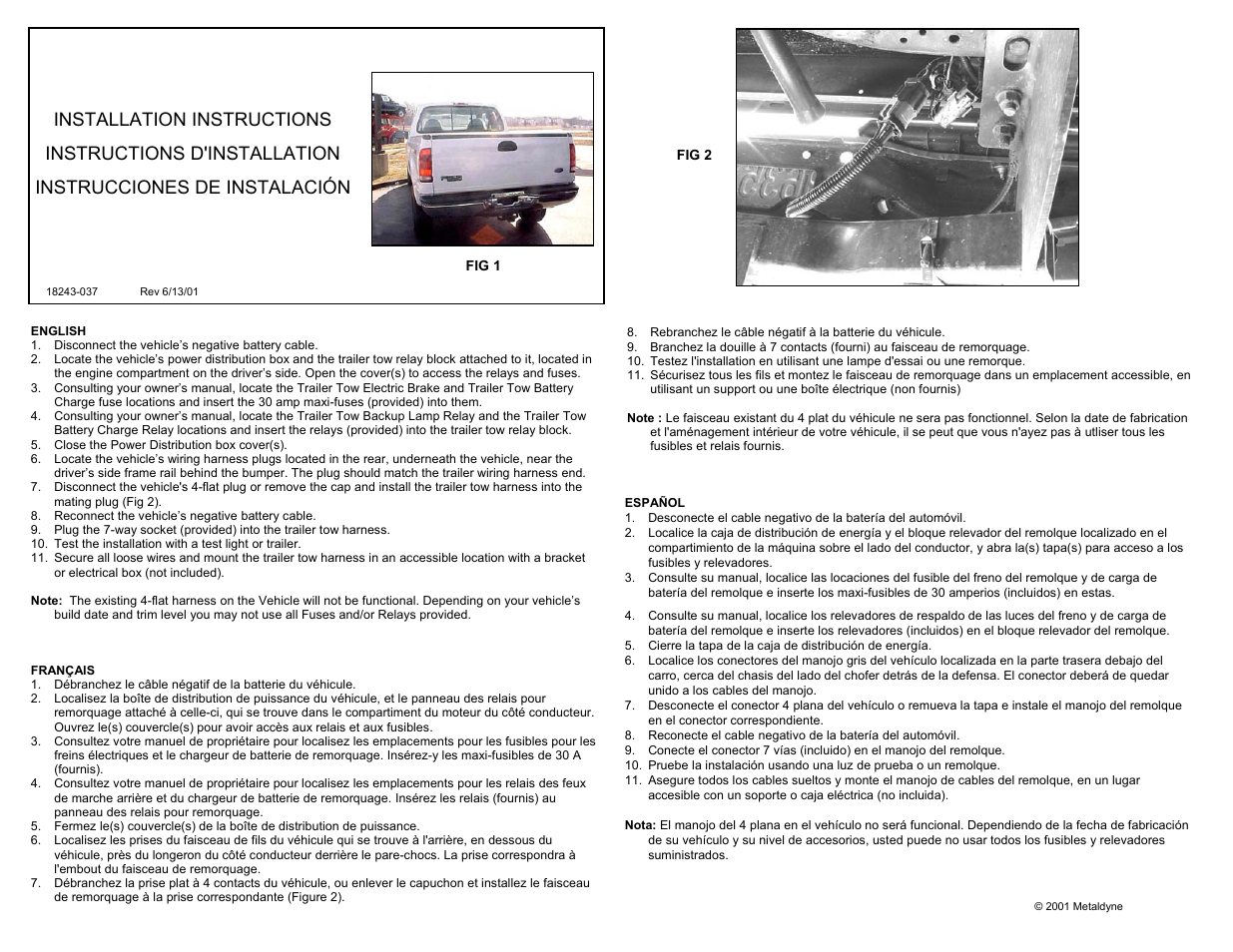 Draw-Tite 118243 OEM WIRING HARNESS User Manual | 1 page
