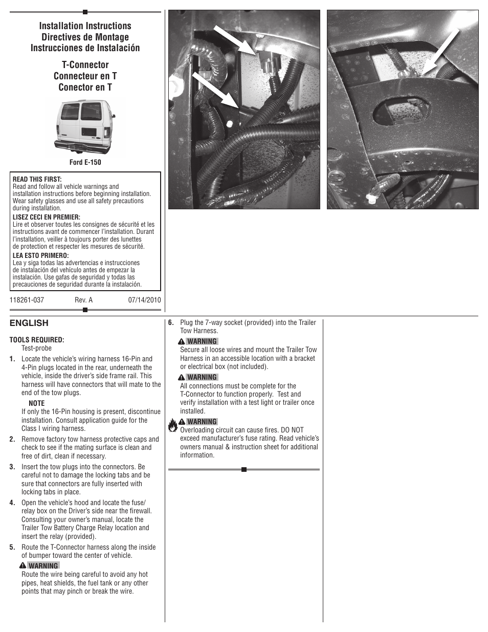 Draw-Tite 118261 OEM WIRING HARNESS User Manual | 2 pages