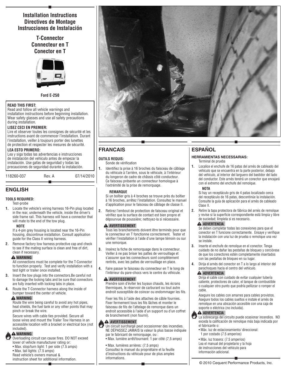 Draw-Tite 118260 OEM WIRING HARNESS User Manual | 1 page