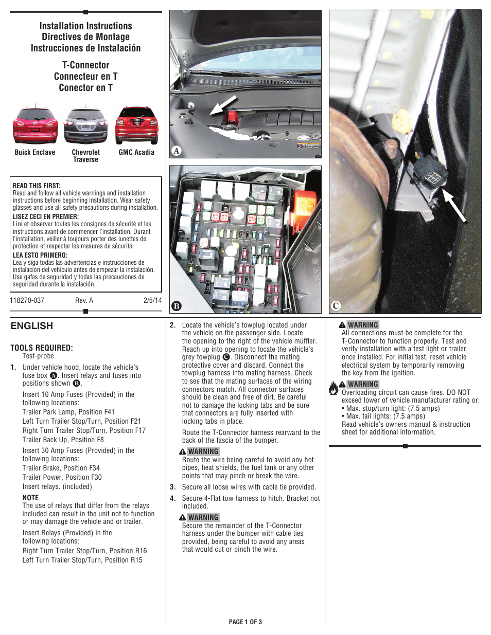 Draw-Tite 118270 OEM WIRING HARNESS User Manual | 3 pages