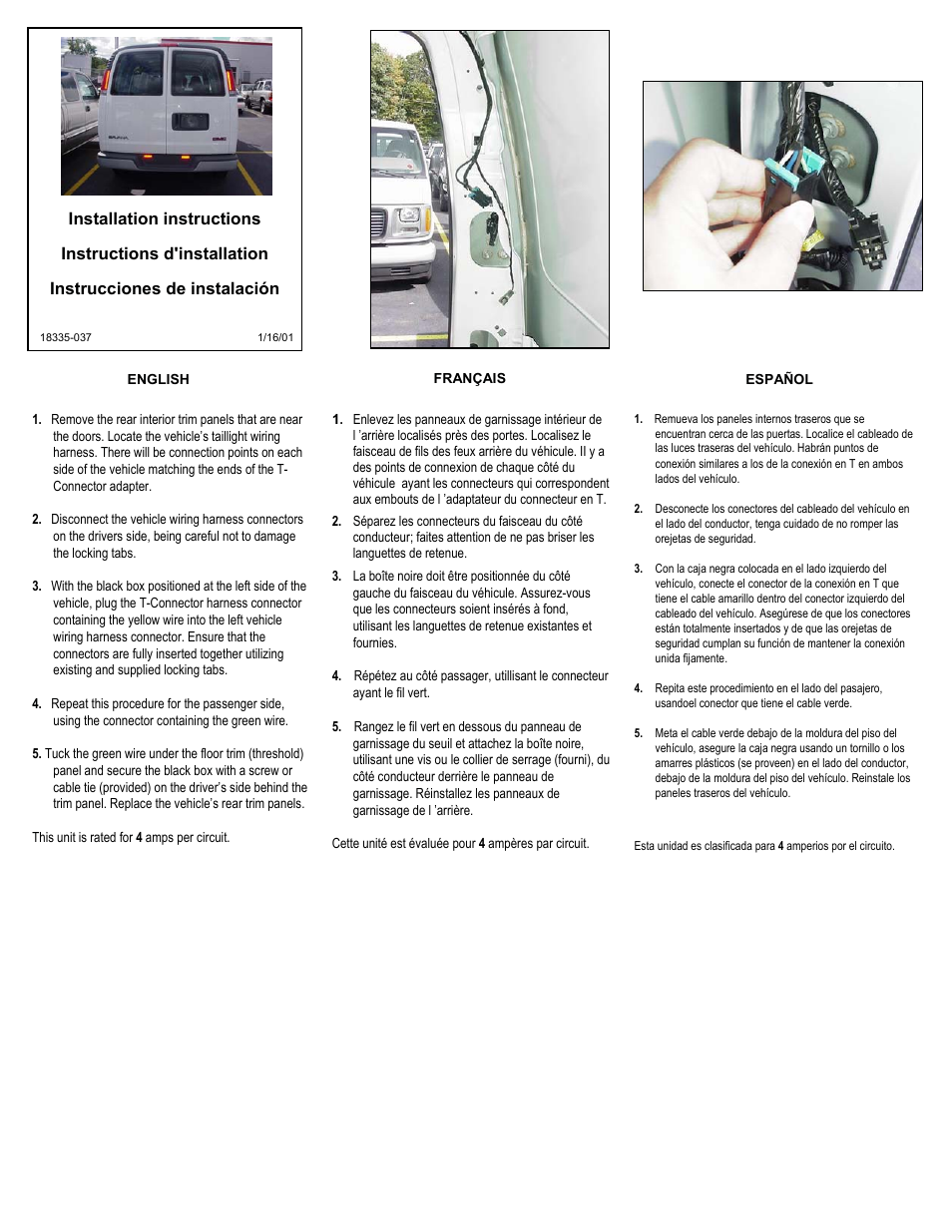 Draw-Tite 118335 T-ONE CONNECTOR User Manual | 1 page