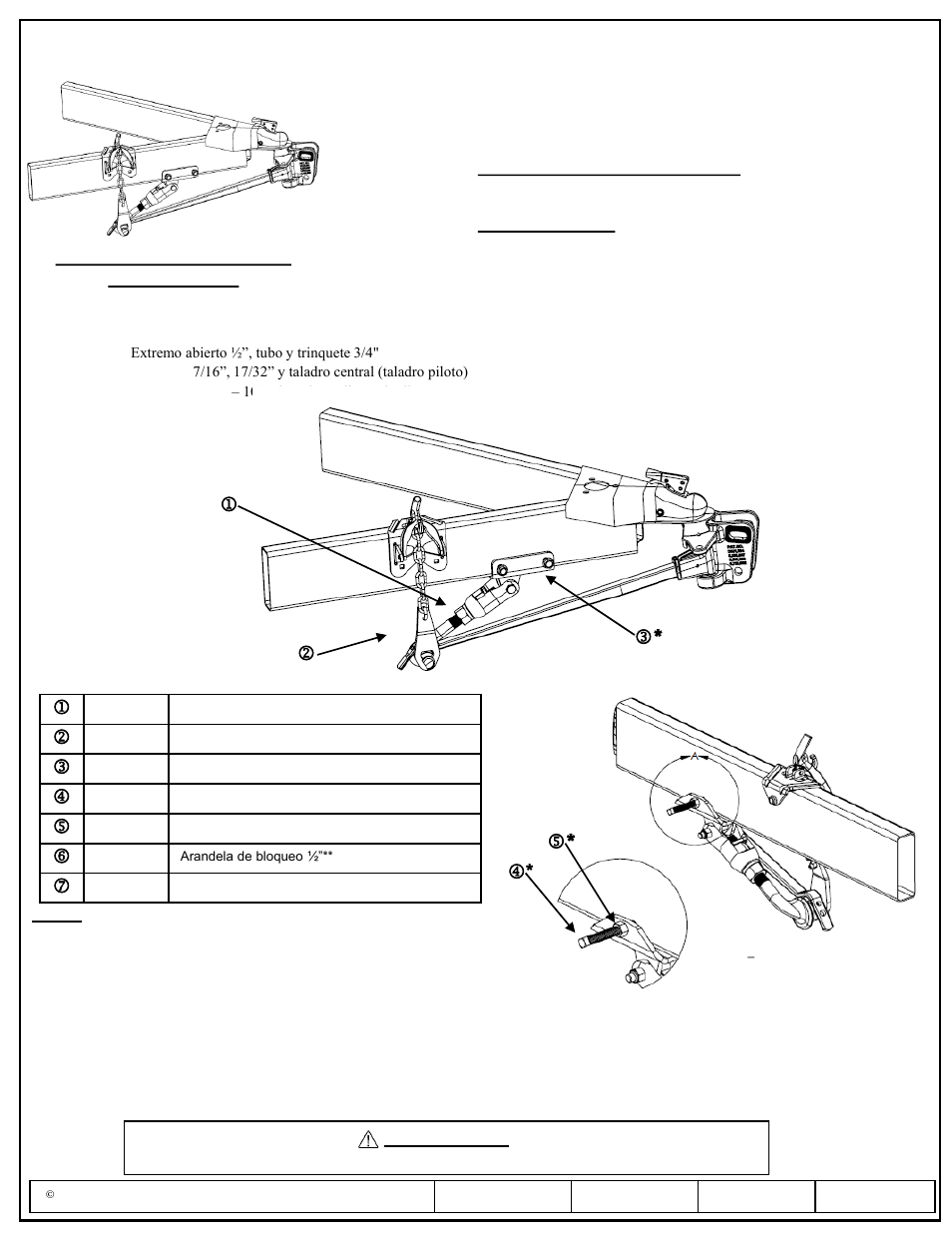Instrucciones de instalación, Números de partes, J k m * n | Draw-Tite 26102 DUAL CAM HP User Manual | Page 21 / 30