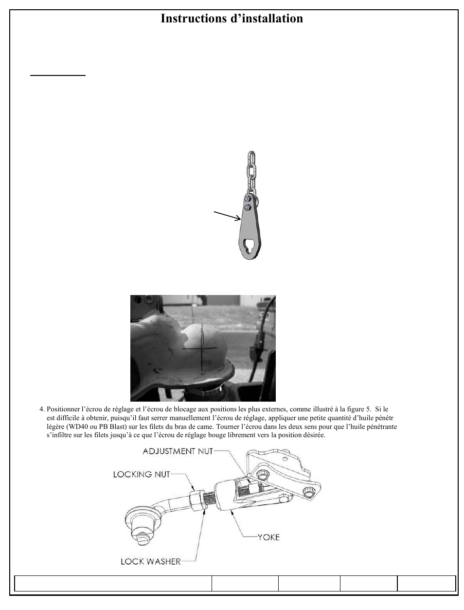 Instructions d’installation, Dual cam hp stabilisateur haute performance | Draw-Tite 26015 DUAL CAM HP User Manual | Page 11 / 25