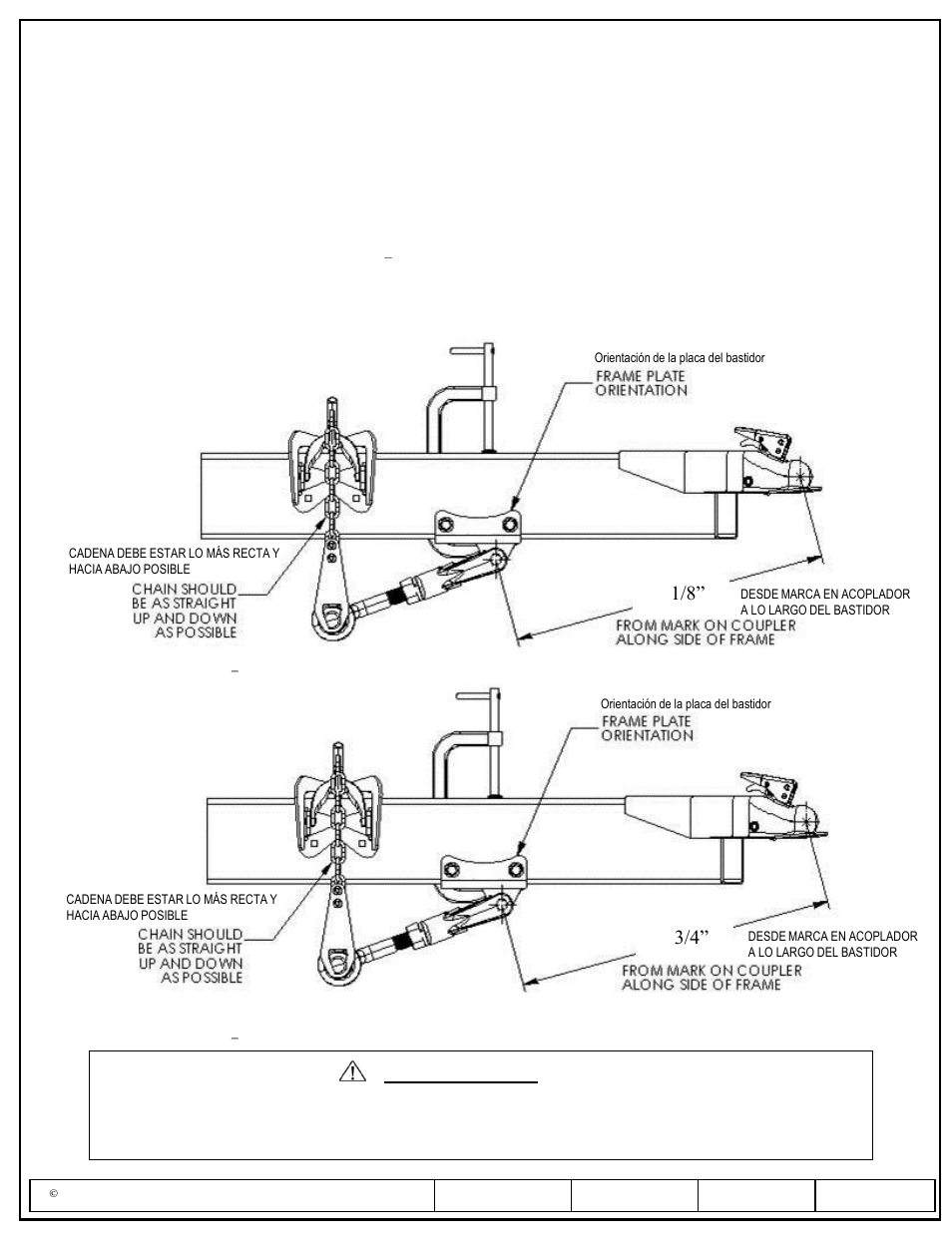 Instrucciones de instalación, Precaución | Draw-Tite 26015 DUAL CAM HP User Manual | Page 20 / 25