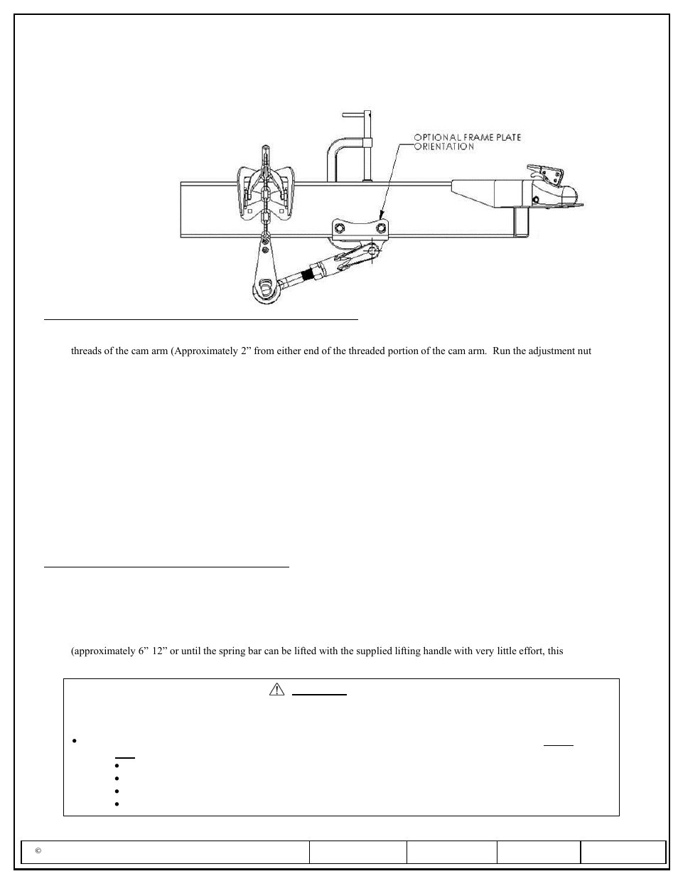 Installation instructions, Dual cam hp high-performance sway control | Draw-Tite 26015 DUAL CAM HP User Manual | Page 5 / 25