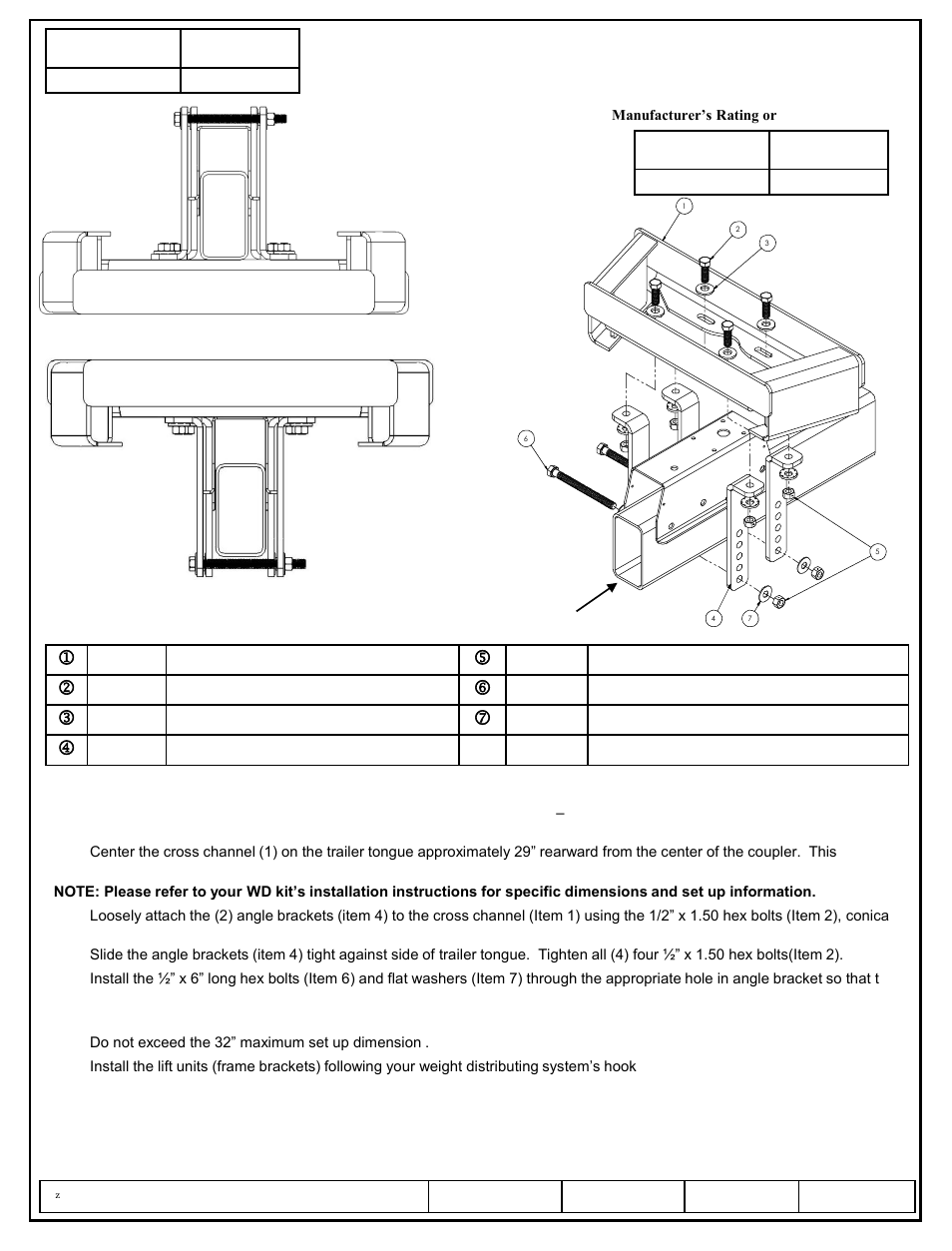 Draw-Tite 58393 WD CHAIN HANGERS User Manual | 3 pages