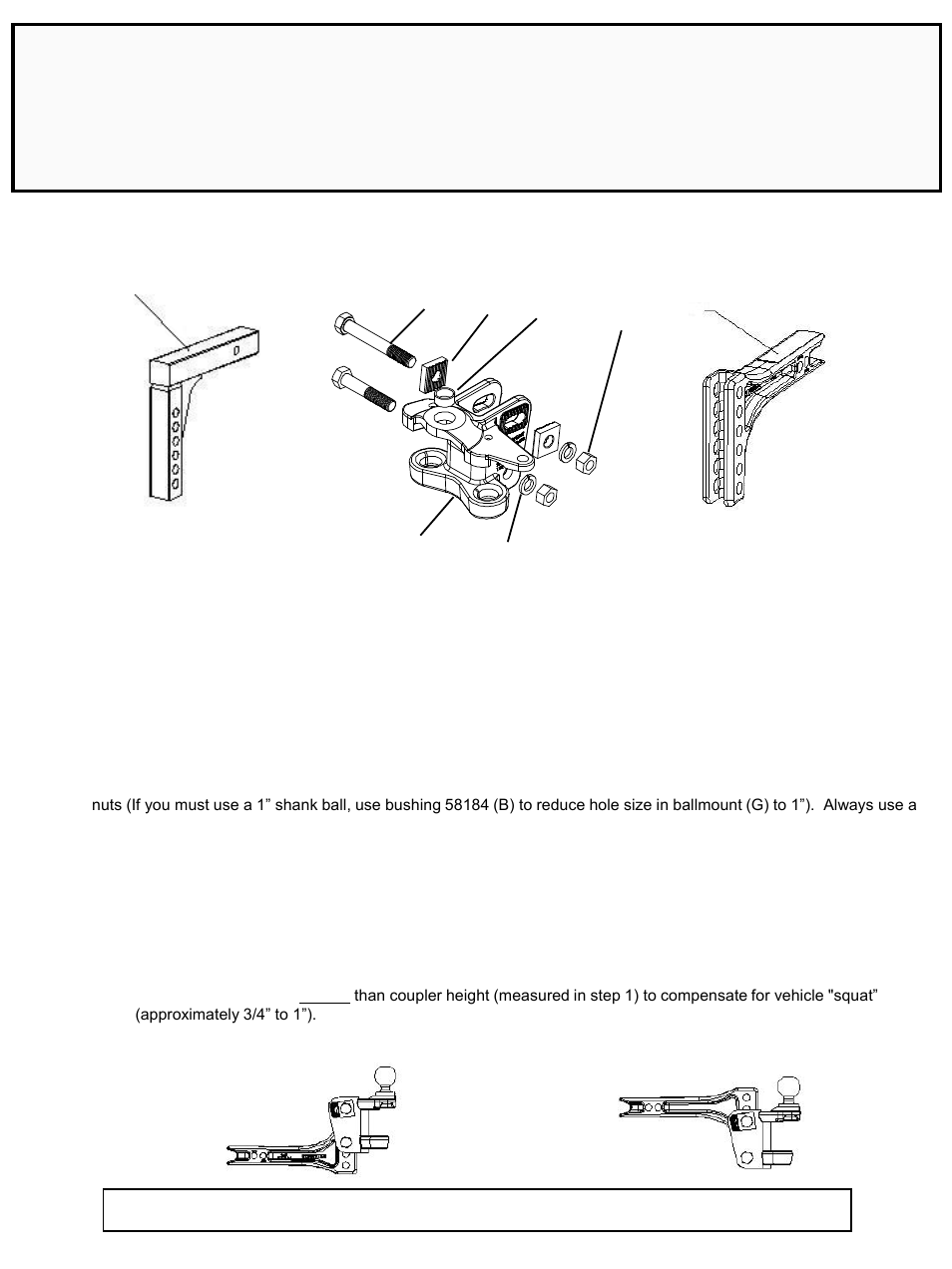 Draw-Tite 66006 HD TRUNNION BAR WT.-DIST. User Manual | 18 pages